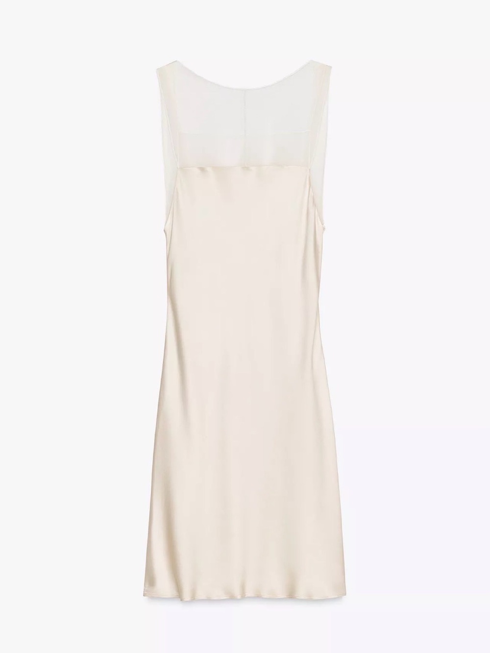 Zara Cream Sleeveless Mini Dress